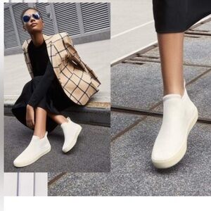 ROTHY'S The Chelsea Women's Size US 7.5 Bright White Ankle Boots Sneakers